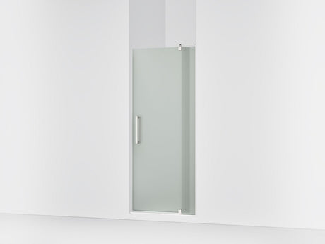 Revel® 31-1/8"-36" W x 70" H pivot shower door with 1/4"-thick Frosted glass