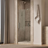 Revel® 31-1/8"-36" W x 70" H pivot shower door with 1/4"-thick Crystal Clear glass
