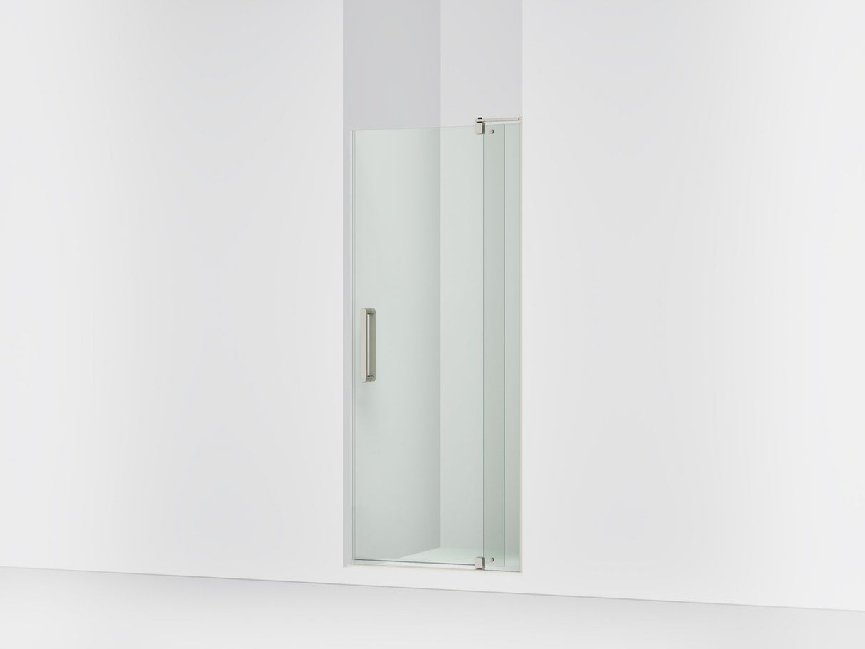 Revel® 31-1/8"-36" W x 70" H pivot shower door with 1/4"-thick Crystal Clear glass