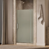 Revel® 39-1/8"-44" W x 70" H pivot shower door with 5/16"-thick Frosted glass