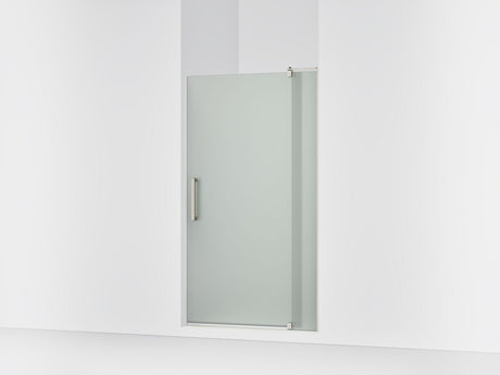 Revel® 35-1/8"-40" W x 70" H pivot shower door with 5/16"-thick Frosted glass