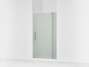 Revel® 39-1/8"-44" W x 70" H pivot shower door with 5/16"-thick Frosted glass
