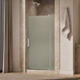 Revel® 39-1/8"-44" W x 70" H pivot shower door with 5/16"-thick Frosted glass