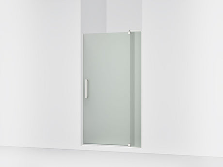 Revel® 39-1/8"-44" W x 70" H pivot shower door with 5/16"-thick Frosted glass