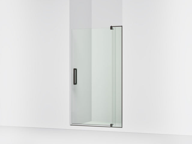 Revel® 35-1/8"-40" W x 70" H pivot shower door with 5/16"-thick Crystal Clear glass