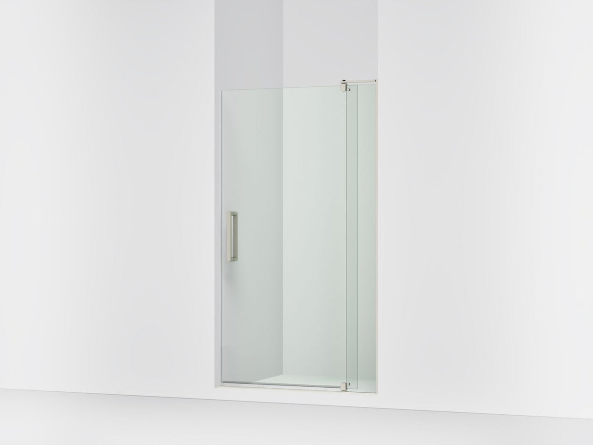 Revel® 35-1/8"-40" W x 70" H pivot shower door with 5/16"-thick Crystal Clear glass