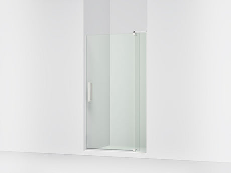Revel® 35-1/8"-40" W x 70" H pivot shower door with 5/16"-thick Crystal Clear glass