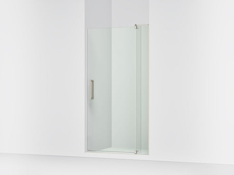 Revel® 39-1/8"-44" W x 74" H pivot shower door with 5/16"-thick Crystal Clear glass