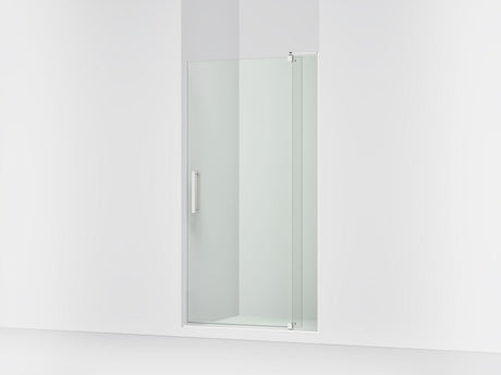 Revel® 39-1/8"-44" W x 74" H pivot shower door with 5/16"-thick Crystal Clear glass
