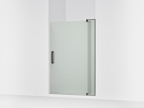 Revel® 43-1/8"-48" W x 70" H pivot shower door with 5/16"-thick Frosted glass