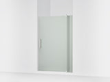 Revel® 43-1/8"-48" W x 70" H pivot shower door with 5/16"-thick Frosted glass