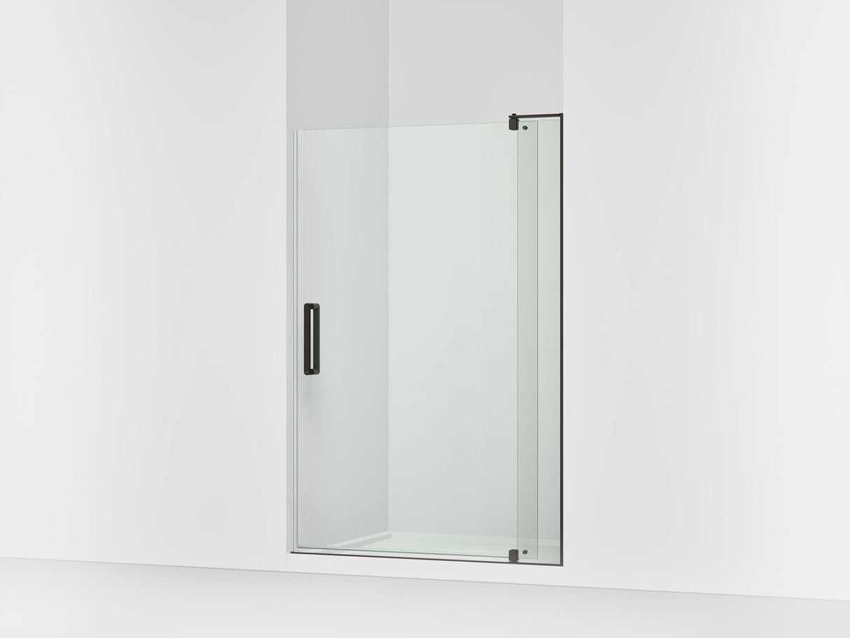 Revel® 43-1/8"-48" W x 70" H pivot shower door with 5/16"-thick Crystal Clear glass