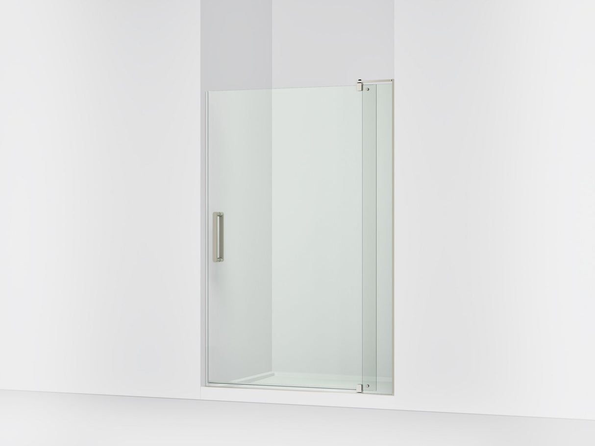 Revel® 43-1/8"-48" W x 70" H pivot shower door with 5/16"-thick Crystal Clear glass