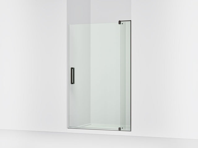 Revel® 43-1/8"-48" W x 74" H pivot shower door with 5/16"-thick Crystal Clear glass