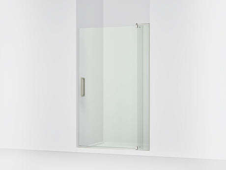 Revel® 43-1/8"-48" W x 74" H pivot shower door with 5/16"-thick Crystal Clear glass