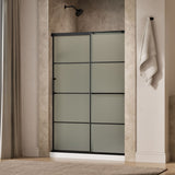Elate® 50-1/4"-53-5/8" W x 70-1/2" H sliding shower door with 1/4"-thick Frosted glass