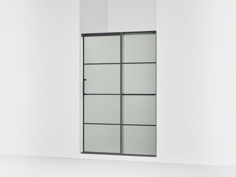 Elate® 50-1/4"-53-5/8" W x 70-1/2" H sliding shower door with 1/4"-thick Frosted glass