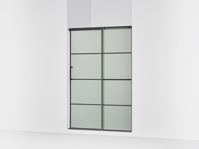 Elate® 44-1/4"-47-5/8" W x 70-1/2" H sliding shower door with 1/4"-thick Frosted glass