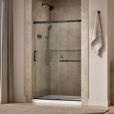 Elate® 50-1/4"-53-5/8" W x 70-1/2" H sliding shower door with 1/4"-thick Crystal Clear glass