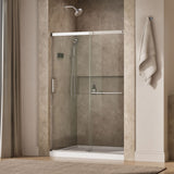 Elate® 50-1/4"-53-5/8" W x 70-1/2" H sliding shower door with 1/4"-thick Crystal Clear glass