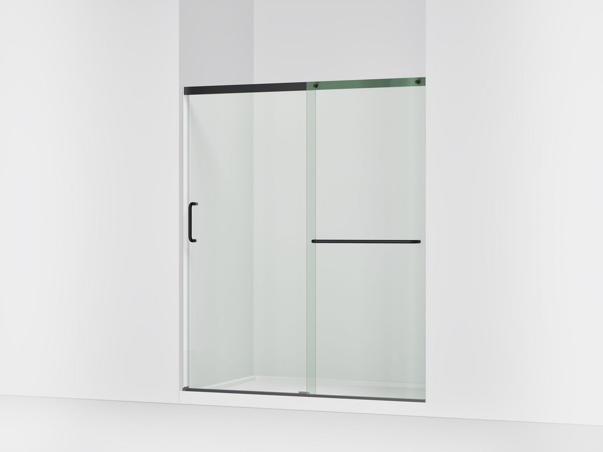 Elate® 56-1/4"-59-5/8" W x 70-1/2" H sliding shower door with 1/4"-thick Crystal Clear glass