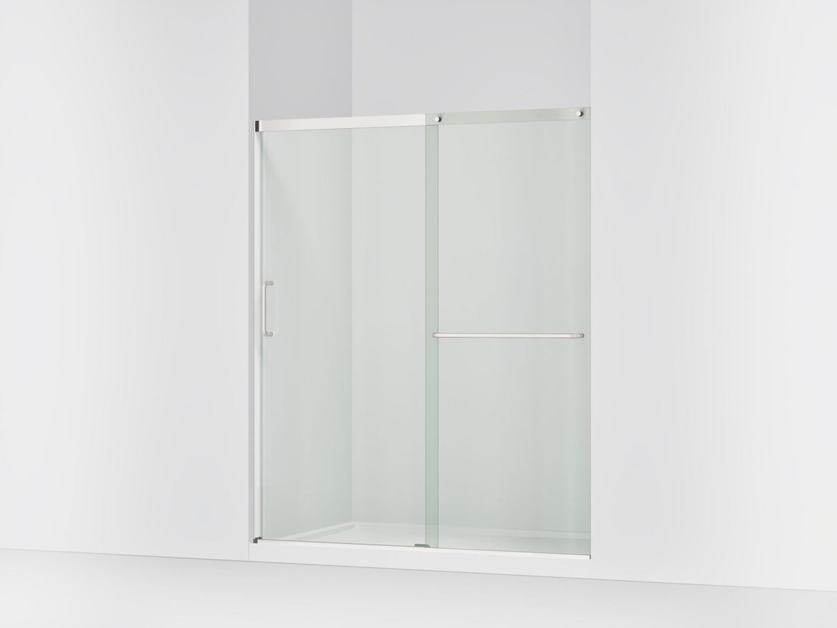 Elate® 56-1/4"-59-5/8" W x 70-1/2" H sliding shower door with 1/4"-thick Crystal Clear glass