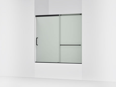 Elate® 56-1/4"-59-5/8" W x 56-3/4" H sliding bath door with 1/4"-thick Frosted glass