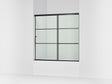 Elate® 56-1/4"-59-5/8" W x 56-3/4" H sliding bath door with 1/4"-thick Crystal Clear glass