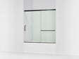 Elate® 56-1/4"-59-5/8" W x 56-3/4" H sliding bath door with 1/4"-thick Crystal Clear glass