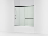 Elate® 56-1/4"-59-5/8" W x 56-3/4" H sliding bath door with 1/4"-thick Crystal Clear glass