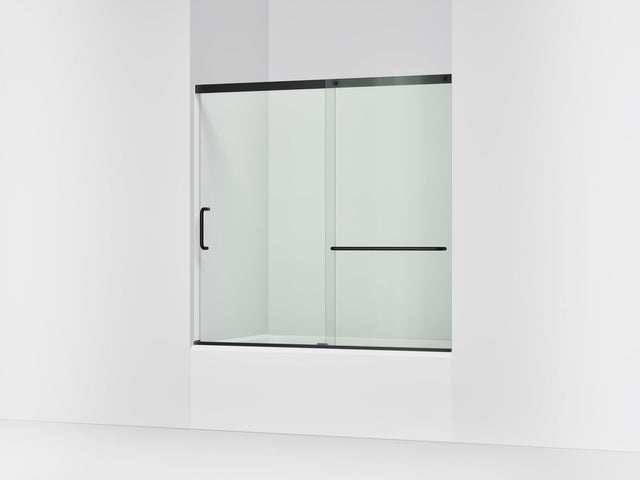 Elate® 56-1/4"-59-5/8" W x 56-3/4" H sliding bath door with 1/4"-thick Crystal Clear glass