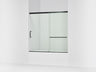 Elate® 56-1/4"-59-5/8" W x 56-3/4" H sliding bath door with 1/4"-thick Crystal Clear glass