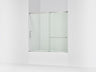 Elate® 56-1/4"-59-5/8" W x 56-3/4" H sliding bath door with 1/4"-thick Crystal Clear glass