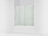 Elate® 56-1/4"-59-5/8" W x 56-3/4" H sliding bath door with 1/4"-thick Crystal Clear glass