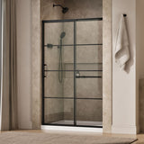 Elate® 50-1/4"-53-5/8" W x 75-1/2" H sliding shower door with 5/16"-thick Crystal Clear glass