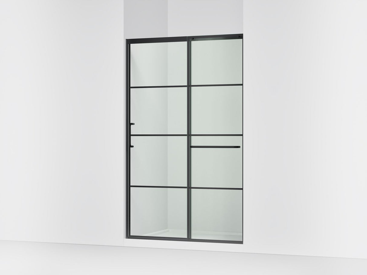 Elate® 50-1/4"-53-5/8" W x 75-1/2" H sliding shower door with 5/16"-thick Crystal Clear glass