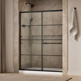 Elate® 62-1/4"-65-5/8" W x 75-1/2" H sliding shower door with 5/16"-thick Crystal Clear glass