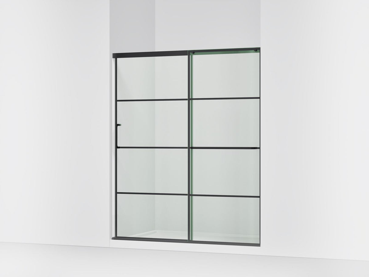 Elate® 62-1/4"-65-5/8" W x 75-1/2" H sliding shower door with 5/16"-thick Crystal Clear glass
