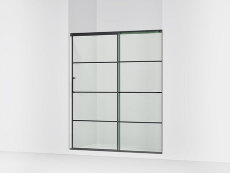Elate® 62-1/4"-65-5/8" W x 75-1/2" H sliding shower door with 5/16"-thick Crystal Clear glass