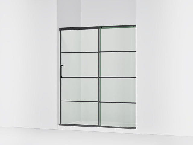 Elate® 62-1/4"-65-5/8" W x 75-1/2" H sliding shower door with 5/16"-thick Crystal Clear glass