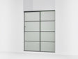 Elate® 62-1/4"-65-5/8" W x 75-1/2" H sliding shower door with 5/16"-thick Frosted glass