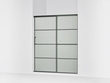 Elate® 62-1/4"-65-5/8" W x 75-1/2" H sliding shower door with 5/16"-thick Frosted glass