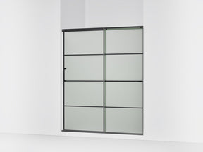 Elate® 62-1/4"-65-5/8" W x 75-1/2" H sliding shower door with 5/16"-thick Frosted glass