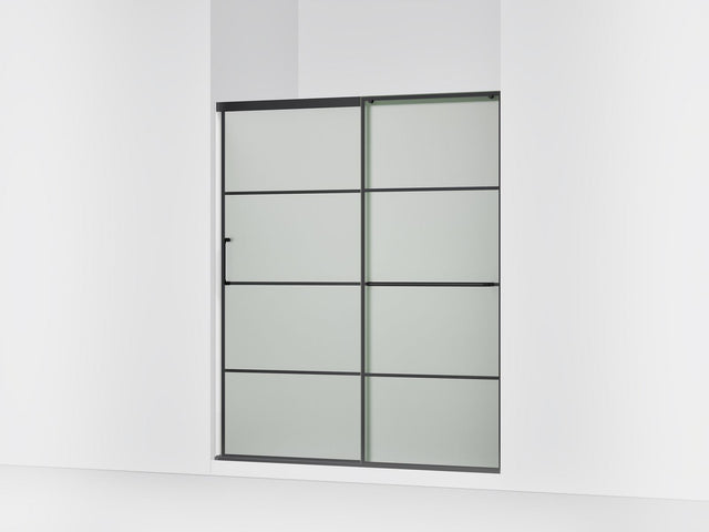 Elate® 62-1/4"-65-5/8" W x 75-1/2" H sliding shower door with 5/16"-thick Frosted glass