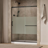Elate® 62-1/4"-65-5/8" W x 75-1/2" H sliding shower door with 5/16"-thick Crystal Clear glass