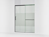 Elate® 62-1/4"-65-5/8" W x 75-1/2" H sliding shower door with 5/16"-thick Crystal Clear glass