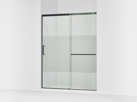 Elate® 62-1/4"-65-5/8" W x 75-1/2" H sliding shower door with 5/16"-thick Crystal Clear glass