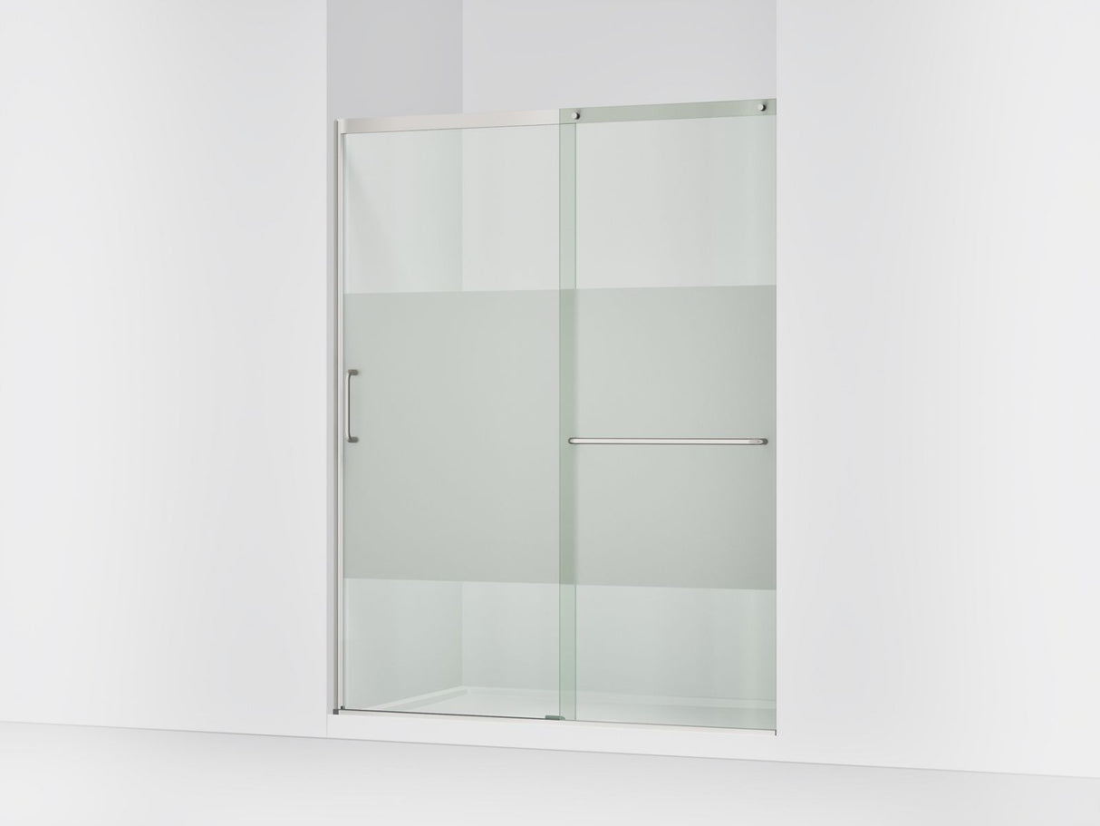 Elate® 62-1/4"-65-5/8" W x 75-1/2" H sliding shower door with 5/16"-thick Crystal Clear glass