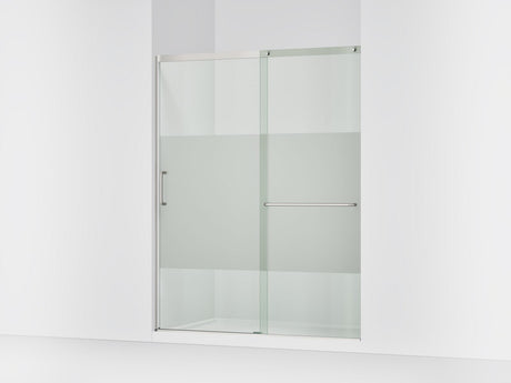 Elate® 62-1/4"-65-5/8" W x 75-1/2" H sliding shower door with 5/16"-thick Crystal Clear glass