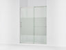 Elate® 56-1/4"-59-5/8" W x 75-1/2" H sliding shower door with 5/16"-thick Crystal Clear glass